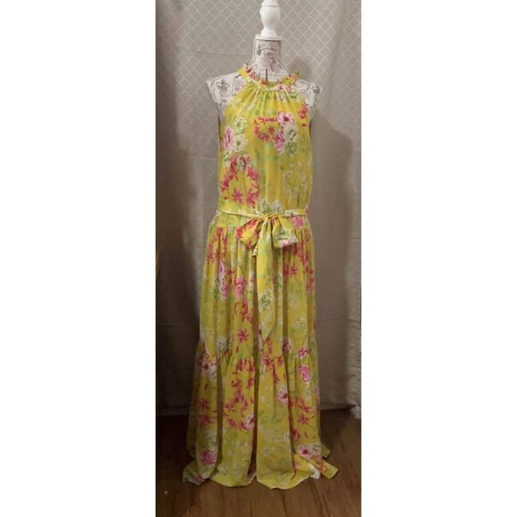 Vibrant Floral Maxi Dress | Size M | Boho Chic Elegance - Picture 1 of 3